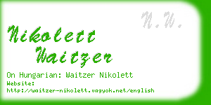 nikolett waitzer business card